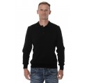 Pull homme yak col polo noir