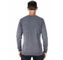 Pull cachemire homme col V gris