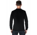 Pull col polo cachemire homme 100% noir