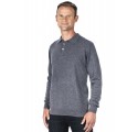 Pull cachemire homme col polo gris