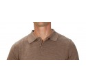 Pull cachemire homme col polo marron clair