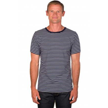 T-shirt manches courtes homme TAO BLANC/BLEU – La Marinière Française