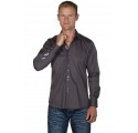 Chemise homme originale coton grise anthracite Andy