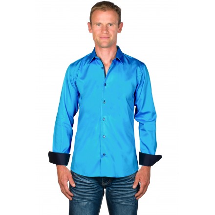 Chemise bleu turquoise homme