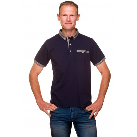 Polo homme bleu marine