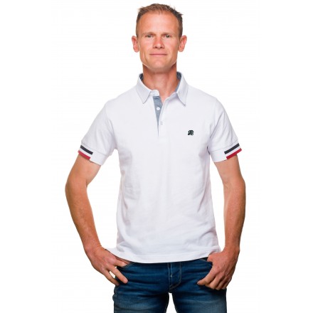 Polo homme manches courtes uni blanc