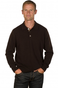 Le pull cachemire homme col polo